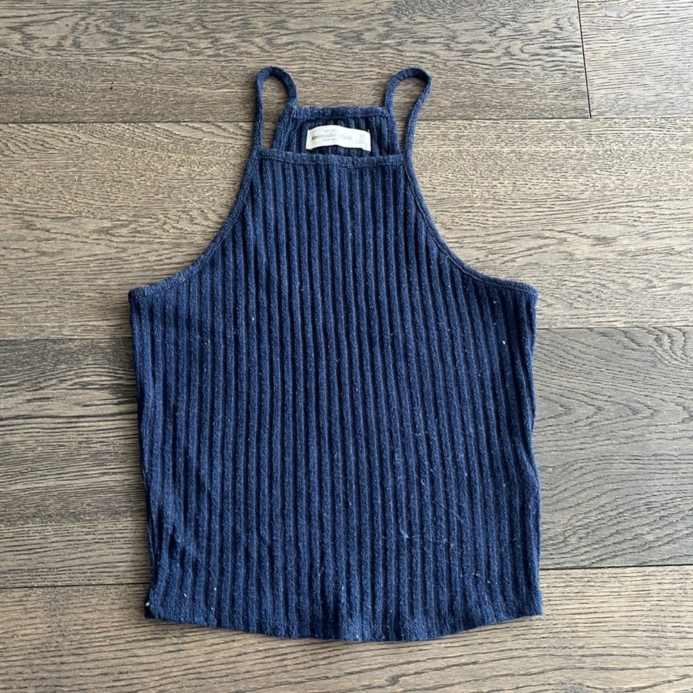 Abercrombie and Fitch High Neck Ribbed Tank